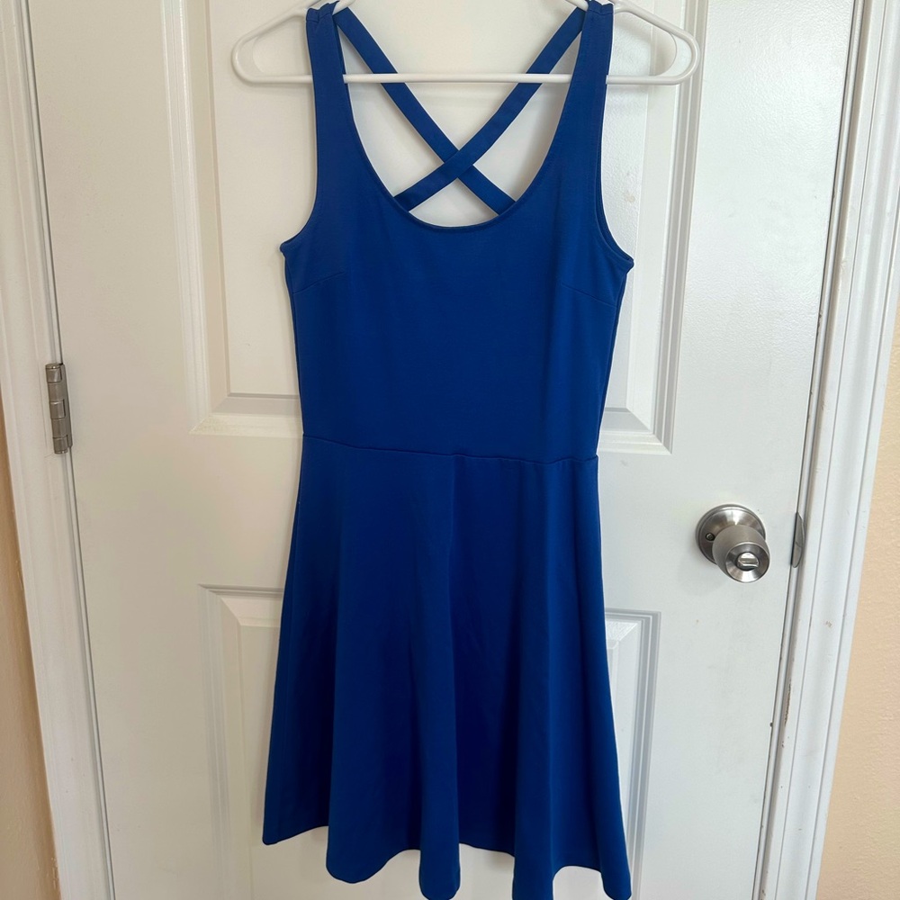 H&M Royal Blue Tank Top Skater Dress